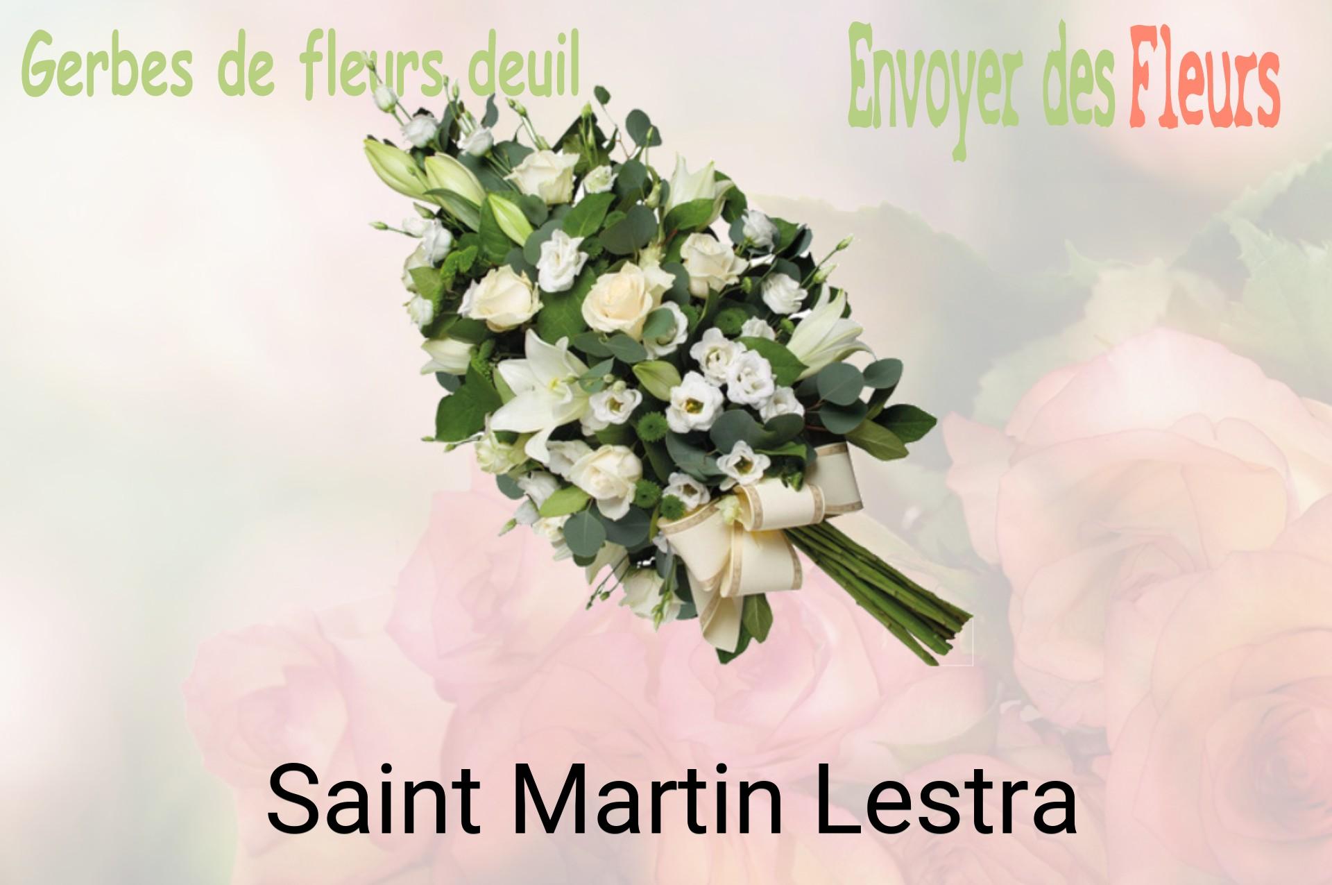 Gerbe de fleurs de deuil livrée à Saint-Martin-Lestra